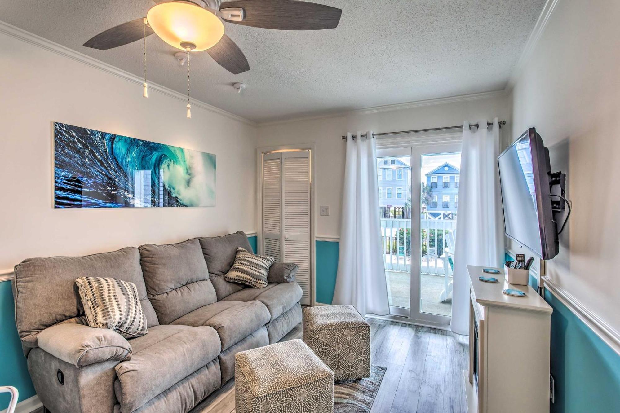 Surfside Beach Escape With Pool - Walk To Ocean! Миртл-Бич Экстерьер фото